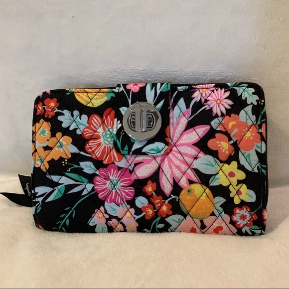 NWT RFID Turnlock Wallet in Tangerine Twist - Picture 1 of 4